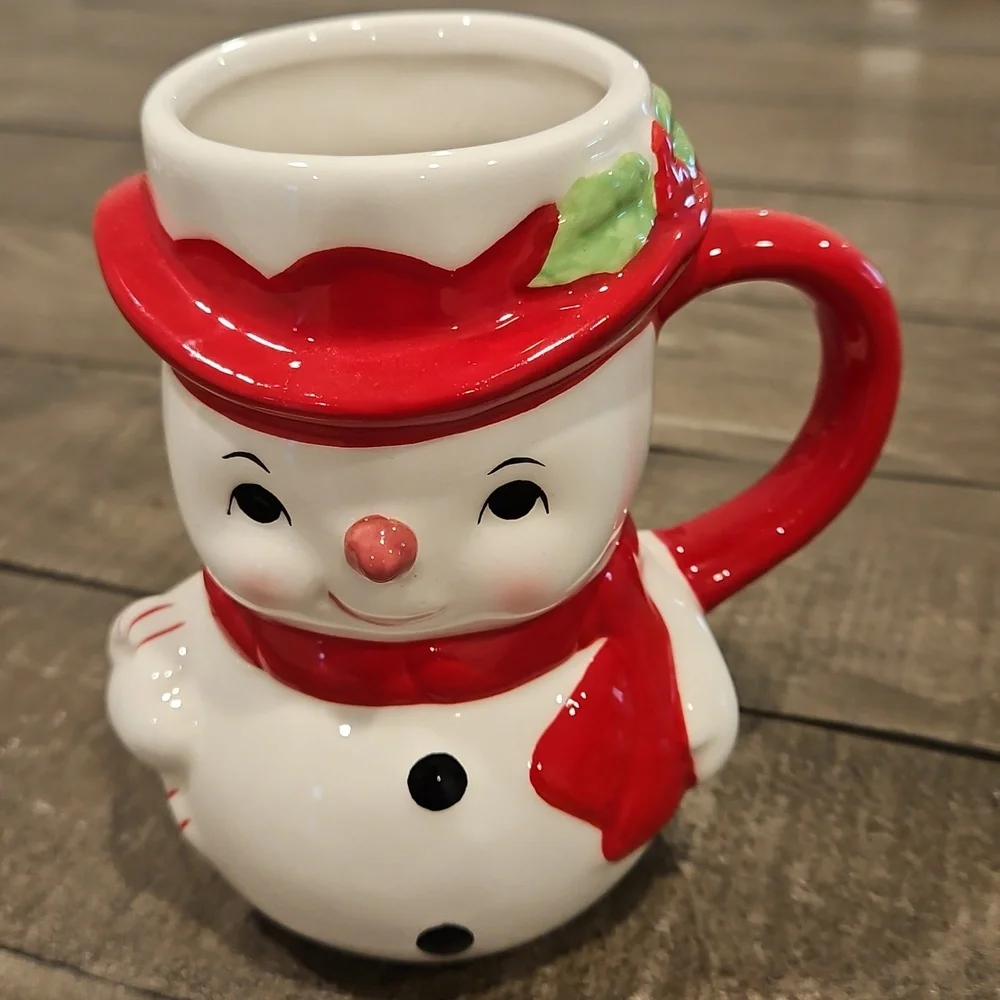 Pottery Barn Snowman Mug